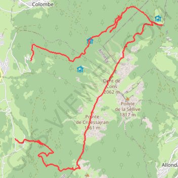 Dent de Cons GPS track, route, trail