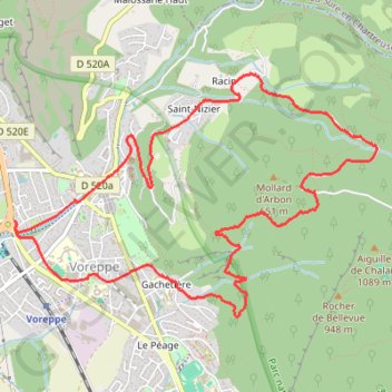 Descente du Mollard d'Arbon GPS track, route, trail
