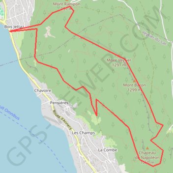 Parcours classique Veyrier GPS track, route, trail
