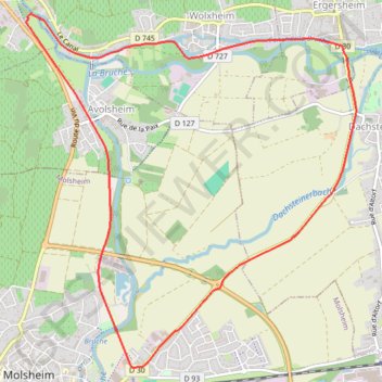 Circuit Cyclotourisme de Soultz-les-Bains GPS track, route, trail