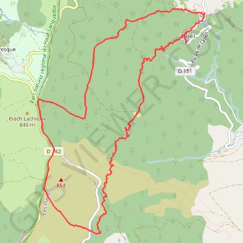 Labeil - Escandorgue - Col du Perthus GPS track, route, trail