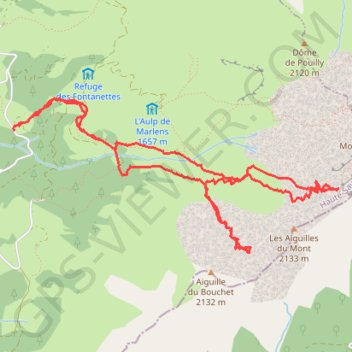 Le Cul d'Ugine GPS track, route, trail