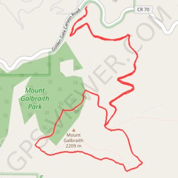 Mount Galbraith Loop GPS track, route, trail