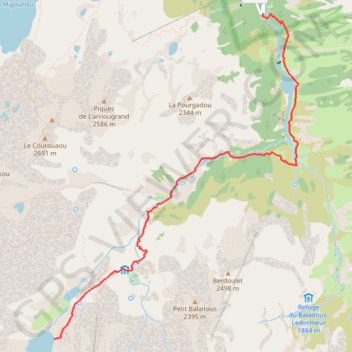 Lacs de Batcrabère GPS track, route, trail