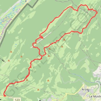 Crêt de la Neuve GPS track, route, trail