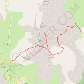 Col de la Cayolle - Tête de la Gipière - Vallon de la Lombarde GPS track, route, trail
