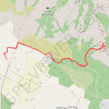 Rocher de Roquebrune - Les 3 Croix GPS track, route, trail