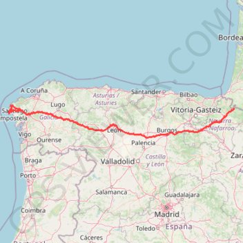 Compostelle a Velo - ESPAGNE GPS track, route, trail