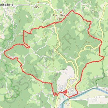 Autour de Cajarc GPS track, route, trail