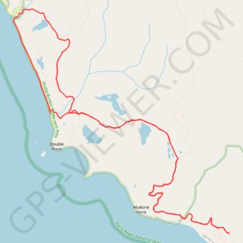 Alamere Falls Loop via Coast Trail GPS track, route, trail