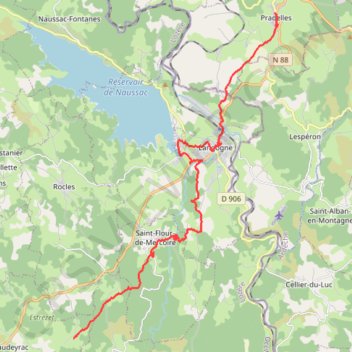 Pradel Fouzilhac GPS track, route, trail