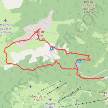 Puig del Pam en boucle par la Balmette GPS track, route, trail