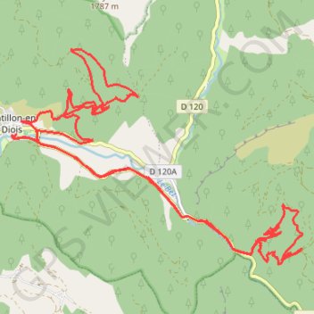 Gorodel, Hameau de l'église (Drôme) GPS track, route, trail