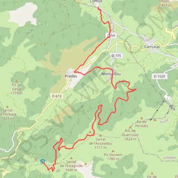 Refuge de la Chioula - Comus (Grande Traversée) GPS track, route, trail
