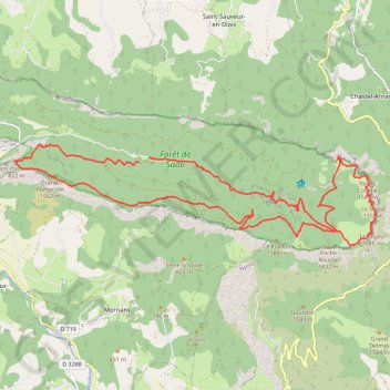 Foret de Saou GPS track, route, trail