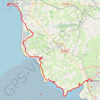 Les chemins de Saint-Michel - Granville - Avranches GPS track, route, trail