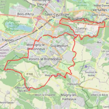Versailles - Mérantaise GPS track, route, trail
