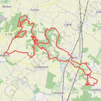 47 kms GPS track, route, trail