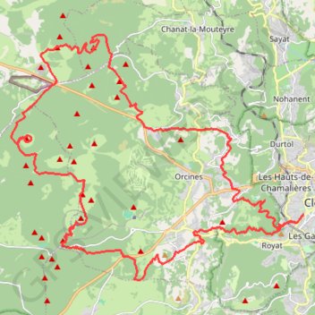 Dans les Puys - Chamalières GPS track, route, trail