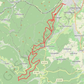 Saverne - Col de la Schleif GPS track, route, trail