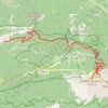 Ascension nord du mont Ventoux par le GR4 GPS track, route, trail