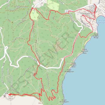 La Seyne sur Mer-Cap Sicié-Forêt de Jonas GPS track, route, trail