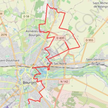 Tour de Bourges - Marais - Bourges GPS track, route, trail
