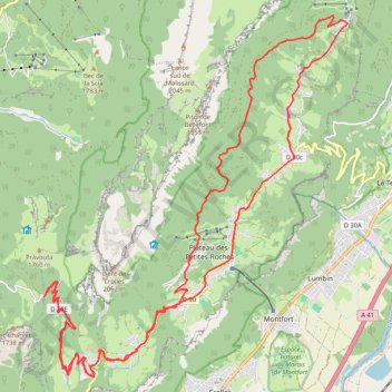 Col du Coq en traversée depuis Marcieu GPS track, route, trail