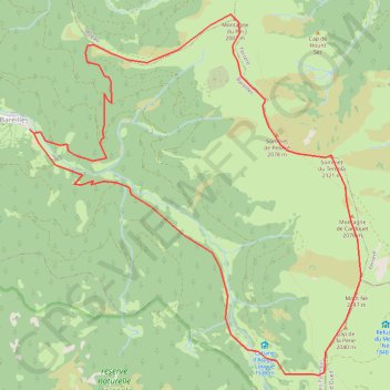 Mont Né par les crêtes depuis Bareilles GPS track, route, trail
