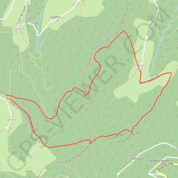 Une boucle dans le Pilat : Salvaris - Péalussin GPS track, route, trail