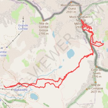 Mont Malinvern GPS track, route, trail