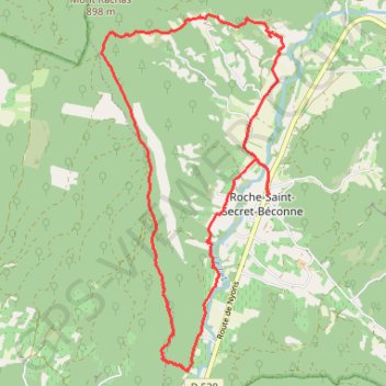 Crête du Rozier GPS track, route, trail