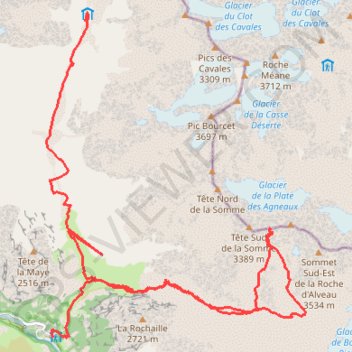Ski de rando en Oisans GPS track, route, trail