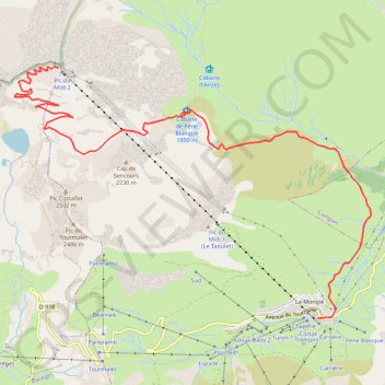Pic du Midi de Bigorre depuis la mongie GPS track, route, trail