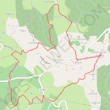 Entre vignes et noyers - Queyssac-les-Vignes GPS track, route, trail