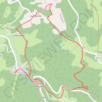 Circuit de la Gane - Pandrignes - Pays de Tulle GPS track, route, trail