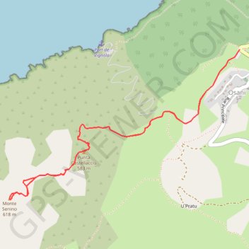 Punta Castellacciu et Monte Senino GPS track, route, trail