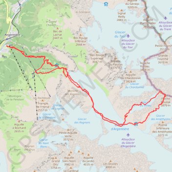Aiguille d'Argentière GPS track, route, trail