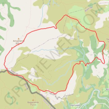 L'Artzamendi par les trois cols en boucle depuis Olathea GPS track, route, trail