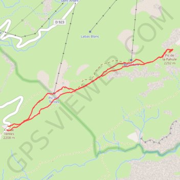 Pic des Tentes GPS track, route, trail