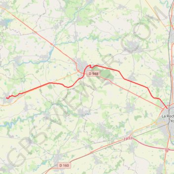 De La Roche-sur-Yon à Coëx GPS track, route, trail