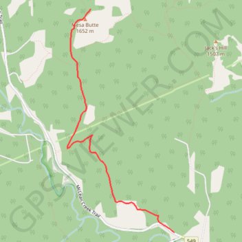 Mesa Butte GPS track, route, trail