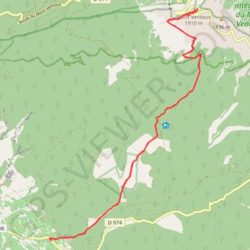 Montée du Ventoux GPS track, route, trail
