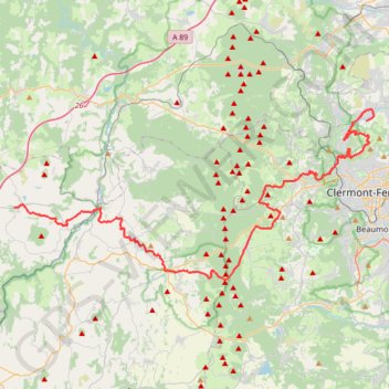 Blanzat - Gelles GPS track, route, trail