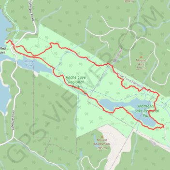 Matheson Lake - Roche Cove GPS track, route, trail