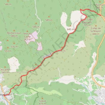 Belgentier - Barre de Cuers GPS track, route, trail