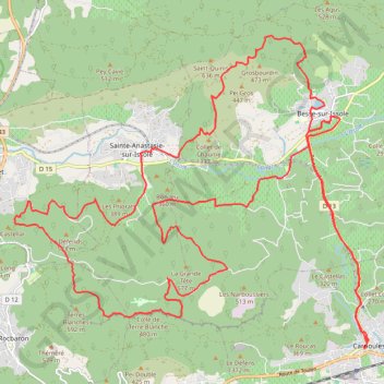 Les drailles de Gaspard - Carnoules GPS track, route, trail