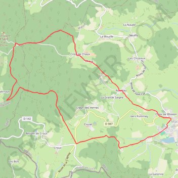 Croix la Bise - Matour GPS track, route, trail