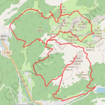 Pic de la Corne-Tavaneuse-Nantaux GPS track, route, trail