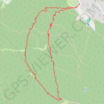 Le Bessat Randonnée Piste Bleue 4 Km GPS track, route, trail